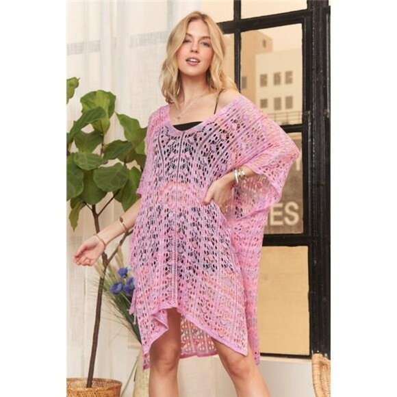 ADORA Crochet Cover‎ Up Tunic Top - Picture 2 of 3